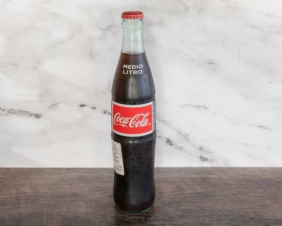 Bottled Mexican Coca - Cola 1/2 Liter.